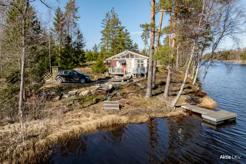 Domaine forêt et rive 12,86 ha, 440 m sur le Långträsket + bâtiment-sauna 18 m² (1992) — Kårböle, Bromarv / Raasepori — 13