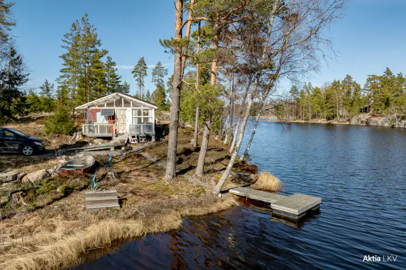 Domaine forêt et rive 12,86 ha, 440 m sur le Långträsket + bâtiment-sauna 18 m² (1992) — Kårböle, Bromarv / Raasepori — 3