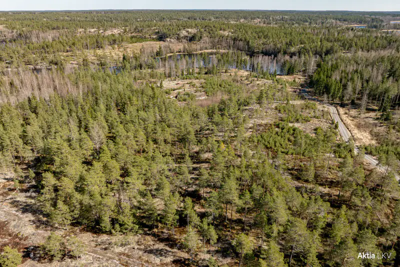 Domaine forêt et rive 12,86 ha, 440 m sur le Långträsket + bâtiment-sauna 18 m² (1992) — Kårböle, Bromarv / Raasepori — 18
