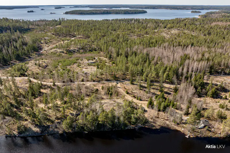 Domaine forêt et rive 12,86 ha, 440 m sur le Långträsket + bâtiment-sauna 18 m² (1992) — Kårböle, Bromarv / Raasepori — 8