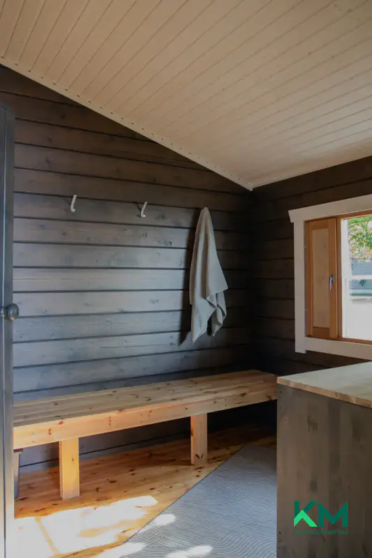 Maison neuve 2024 (~68 m²) + rantasauna, ~500 m rive Saimaa/Haukivesi, 3,8 ha — Vaahersalo / Rantasalmi — 16