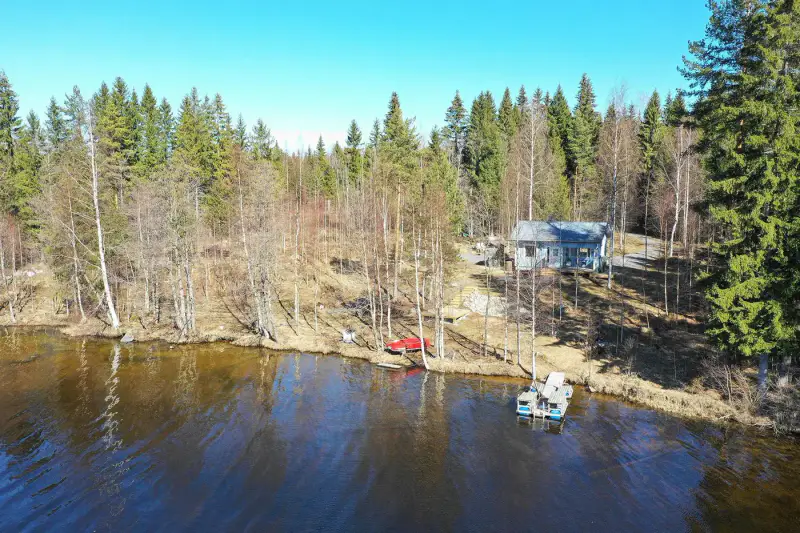 Mökki ~36 m² (2006) + sauna à bois, 4 761 m² et ~80 m de rive privée sur l’Armisvesi — Myhinpää / Rautalampi — 2