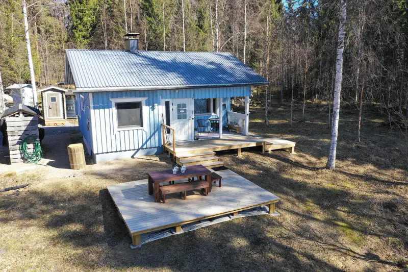Mökki ~36 m² (2006) + sauna à bois, 4 761 m² et ~80 m de rive privée sur l’Armisvesi — Myhinpää / Rautalampi — 10