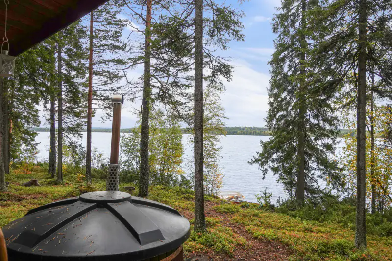 Chalet ~31 m² + sauna 1976, rive Putkosjärvi (~170 m) et rivière, 7 970 m² — Ristijärvi — 16