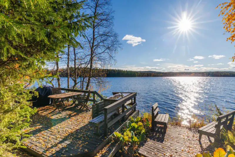 Chalet en rondins (30,6 m²) + sauna extérieur, 2 435 m² et 73 m de rive sable sur le Sonkajärvi — Sonka, Rovaniemi — 6