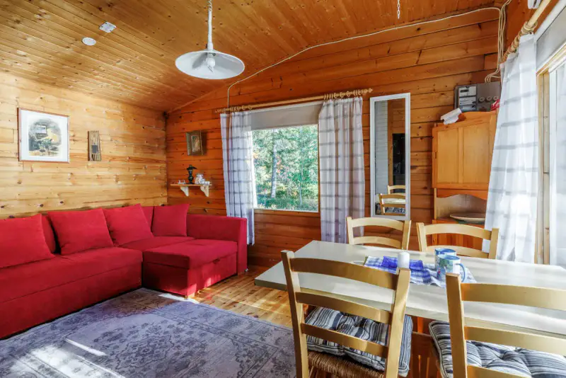 Chalet en rondins (30,6 m²) + sauna extérieur, 2 435 m² et 73 m de rive sable sur le Sonkajärvi — Sonka, Rovaniemi — 9