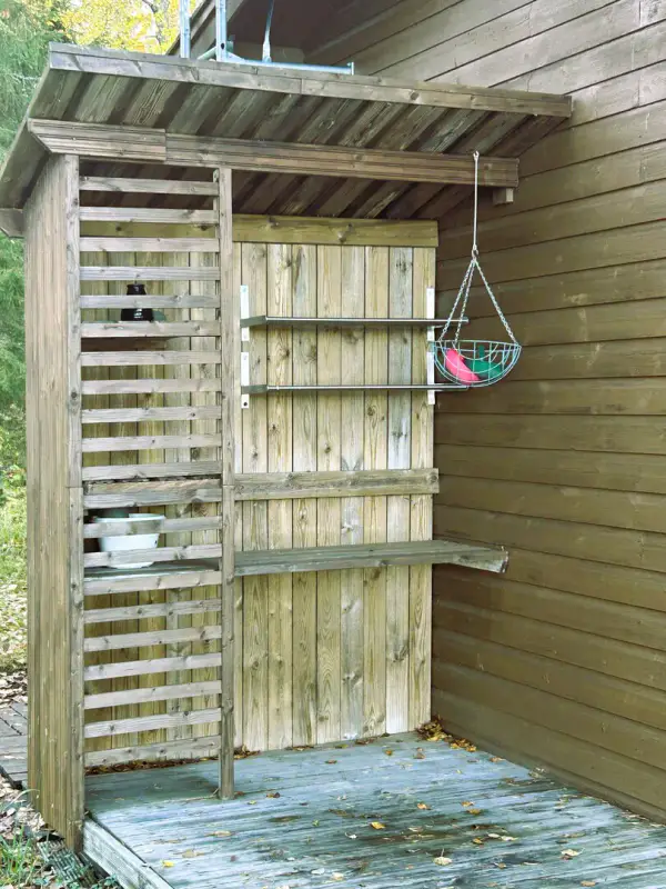 Mökki ~34,5 m² (1967) + sauna séparée à bois, 2 050 m² et rive privée sur le Vahterusjärvi — Kaiturinpää / Ruokolahti — 15