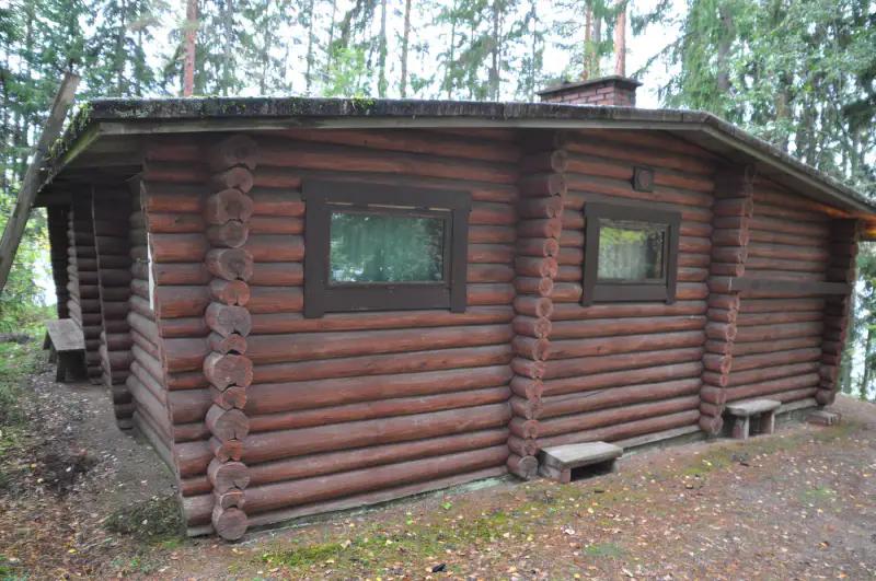Mökki en rondins ~65 m² (1973) + sauna à bois, 4 350 m² et 90 m de rive privée sur l’Isojärvi, au bout de la route — Jäminkipohja / Ruovesi — 10