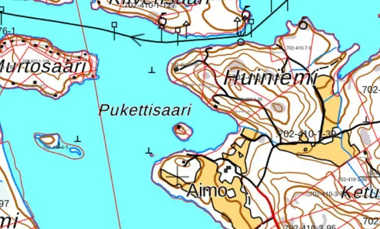 Île entière Pukettisaari 5 520 m², 2 mökki + 2 saunas — Visuvesi / Ruovesi — 2