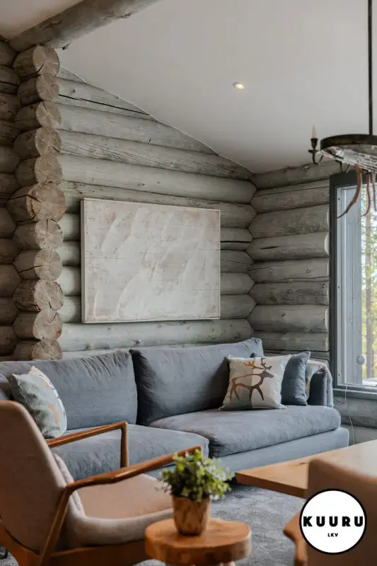 Villa kelohirsi ~89 m² (2009) + maison d’amis, 39 ha et jusqu’à 720 m de rive — Hautajärvi / Salla — 7