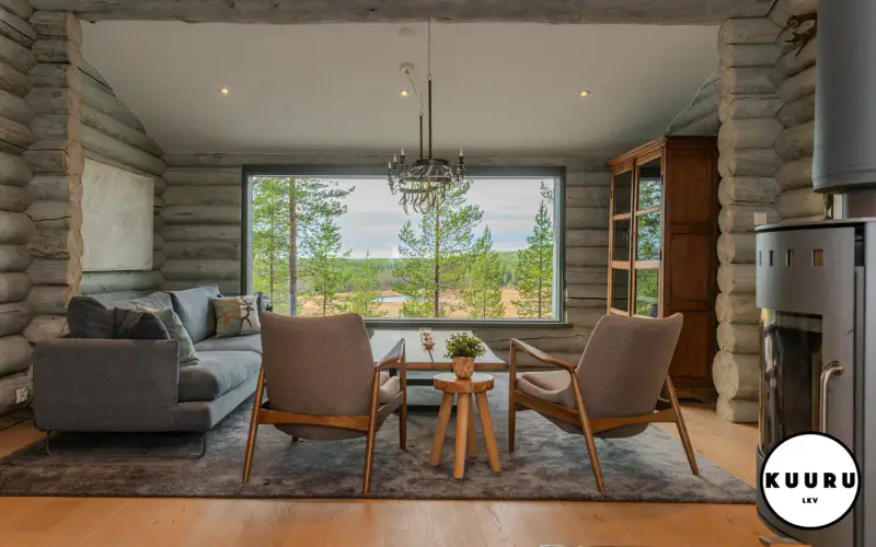 Villa kelohirsi ~89 m² (2009) + maison d’amis, 39 ha et jusqu’à 720 m de rive — Hautajärvi / Salla — 5