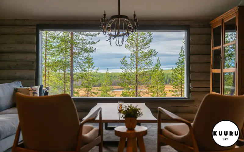 Villa kelohirsi ~89 m² (2009) + maison d’amis, 39 ha et jusqu’à 720 m de rive — Hautajärvi / Salla — 6