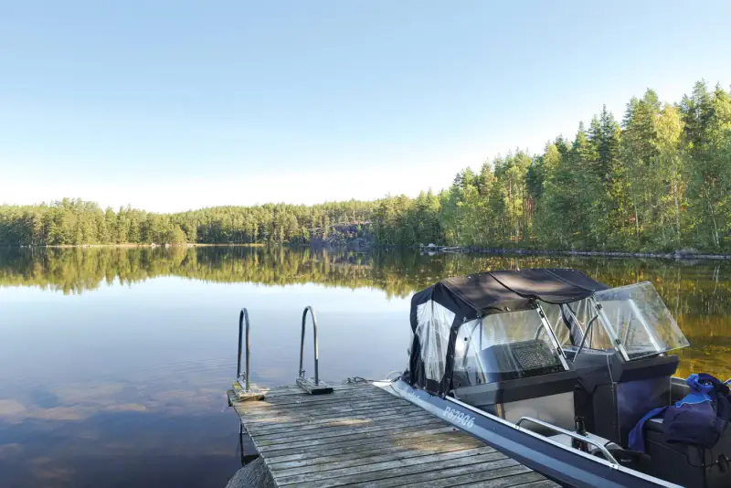 Hirsi 2013 + sauna 2013, île Suomensalo, rive Kuolimo, 4 400 m² — Savitaipale — 14
