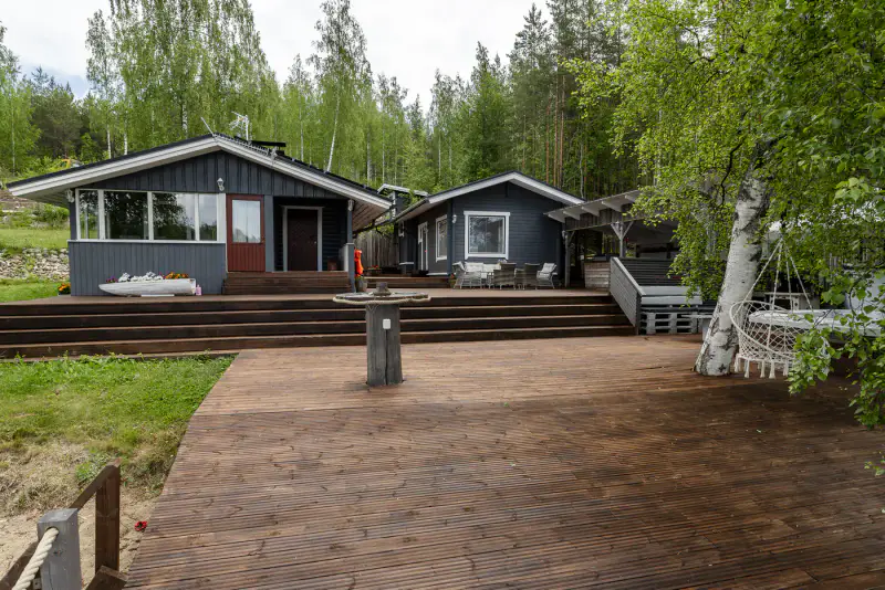 Ensemble mökki, plage sable Puruvesi / Saimaa, 4 000 m² — Savonlinna — 1