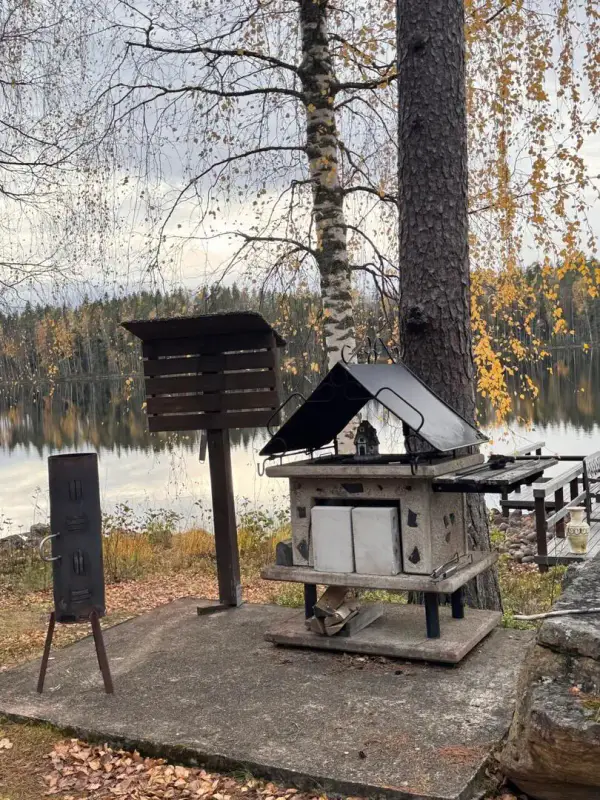 Villa en rondins habitable l’hiver (2006, 46 m²) + sauna et aitta, 82 m de rive sable, 6 670 m² — Savonranta / Savonlinna — 7