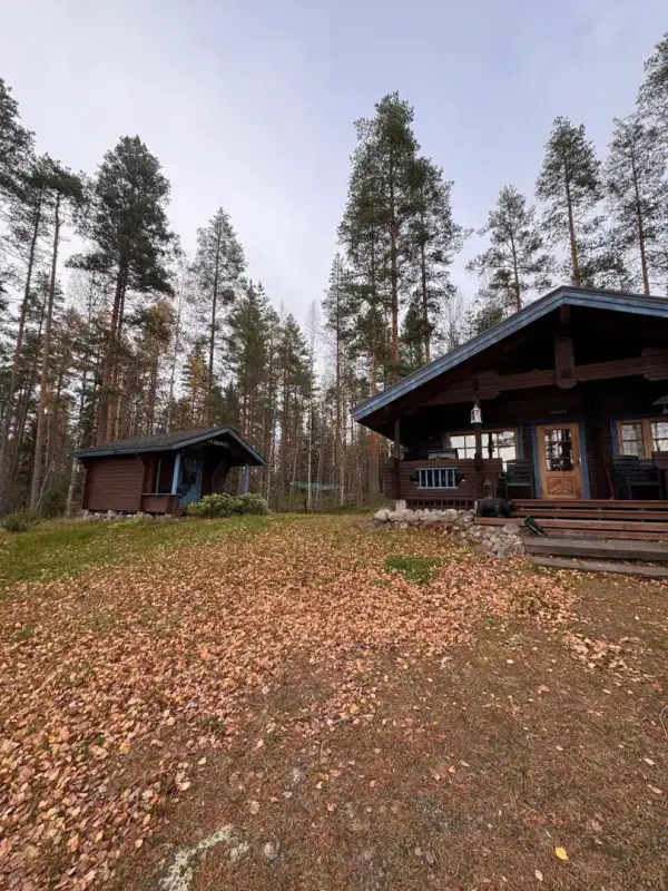 Villa en rondins habitable l’hiver (2006, 46 m²) + sauna et aitta, 82 m de rive sable, 6 670 m² — Savonranta / Savonlinna — 5