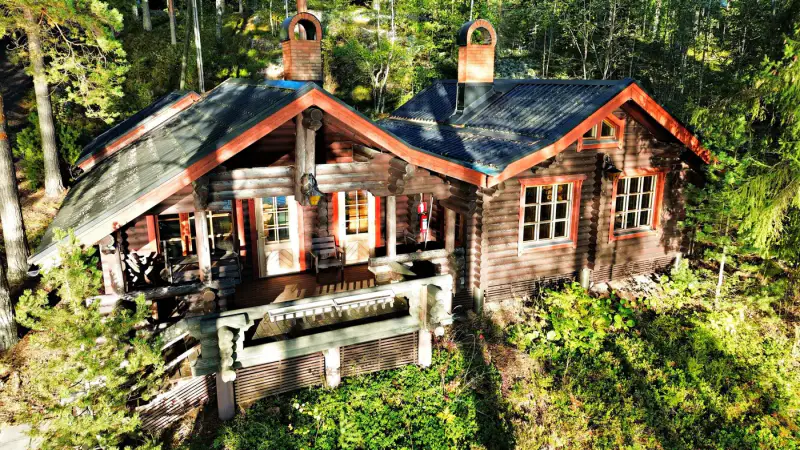 Ensemble Saimaa ~3,9 ha + plage sable, mökki 88 m² (1981) — Pietolansaari / Savonlinna — 8