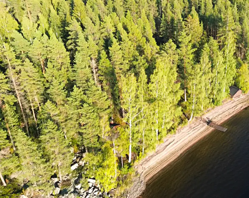Ensemble Saimaa ~3,9 ha + plage sable, mökki 88 m² (1981) — Pietolansaari / Savonlinna — 17