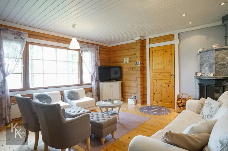 Hirsimökki ~88 m² (2003) + sauna, 4 250 m², Puruvesi / Saimaa — Hiukkajoki / Savonlinna — 11