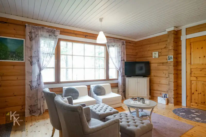 Hirsimökki ~88 m² (2003) + sauna, 4 250 m², Puruvesi / Saimaa — Hiukkajoki / Savonlinna — 14