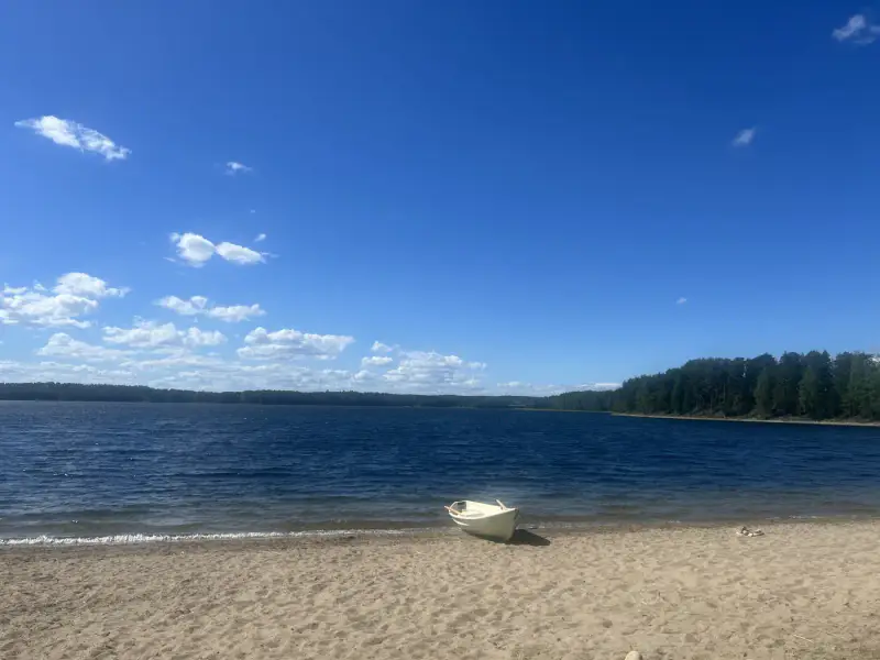 Terrain constructible de 3 732 m² (335 m² à bâtir) avec plage de sable privée sur le Pihlajavesi — Punkaharju / Savonlinna — 2