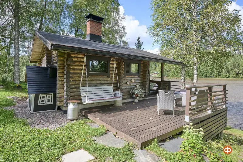 Mökki ~30 m² + sauna rondins + guest, rive Saarentaanjärvi, 2 000 m² — Somero — 3