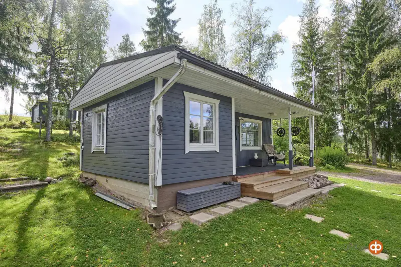 Mökki ~30 m² + sauna rondins + guest, rive Saarentaanjärvi, 2 000 m² — Somero — 15