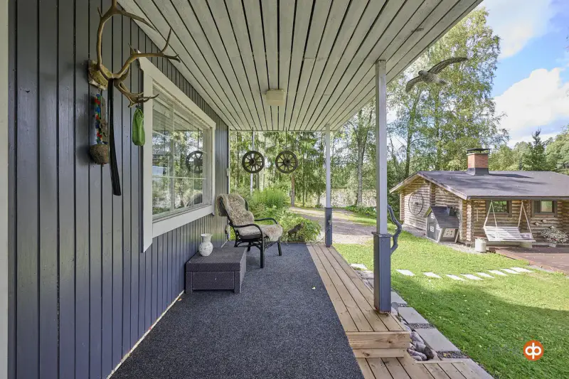 Mökki ~30 m² + sauna rondins + guest, rive Saarentaanjärvi, 2 000 m² — Somero — 13