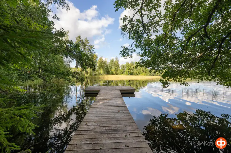 Chalet 2001 (52 m²) + sauna à fumée, deux propriétés de 2,87 ha avec rive privée sur le Siikjärvi — Somerniemi, Somero — 14
