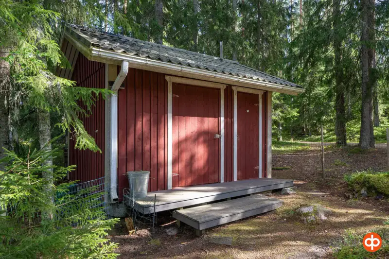 Chalet 2001 (52 m²) + sauna à fumée, deux propriétés de 2,87 ha avec rive privée sur le Siikjärvi — Somerniemi, Somero — 15