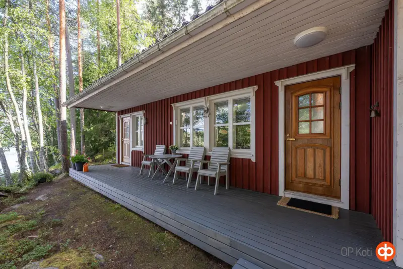 Chalet 2001 (52 m²) + sauna à fumée, deux propriétés de 2,87 ha avec rive privée sur le Siikjärvi — Somerniemi, Somero — 4