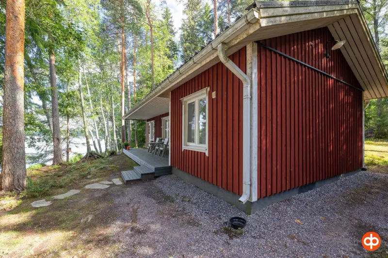 Chalet 2001 (52 m²) + sauna à fumée, deux propriétés de 2,87 ha avec rive privée sur le Siikjärvi — Somerniemi, Somero — 5