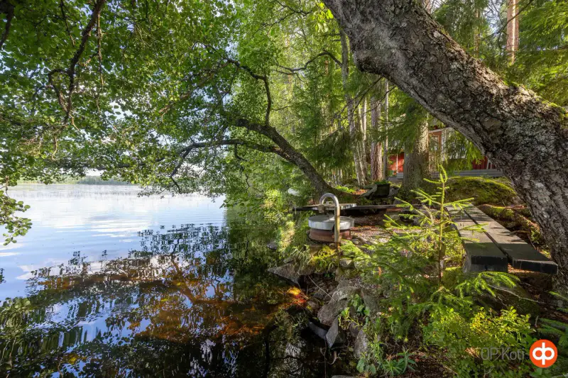 Chalet 2001 (52 m²) + sauna à fumée, deux propriétés de 2,87 ha avec rive privée sur le Siikjärvi — Somerniemi, Somero — 13