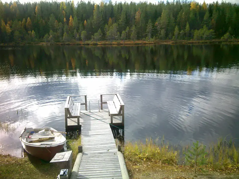 Chalet année-ronde ~55 m² (2003) + bâtiment sauna avec chambre, 2,6 ha et rive sur le Pitkälampi — Tipasjärvi / Sotkamo — 6