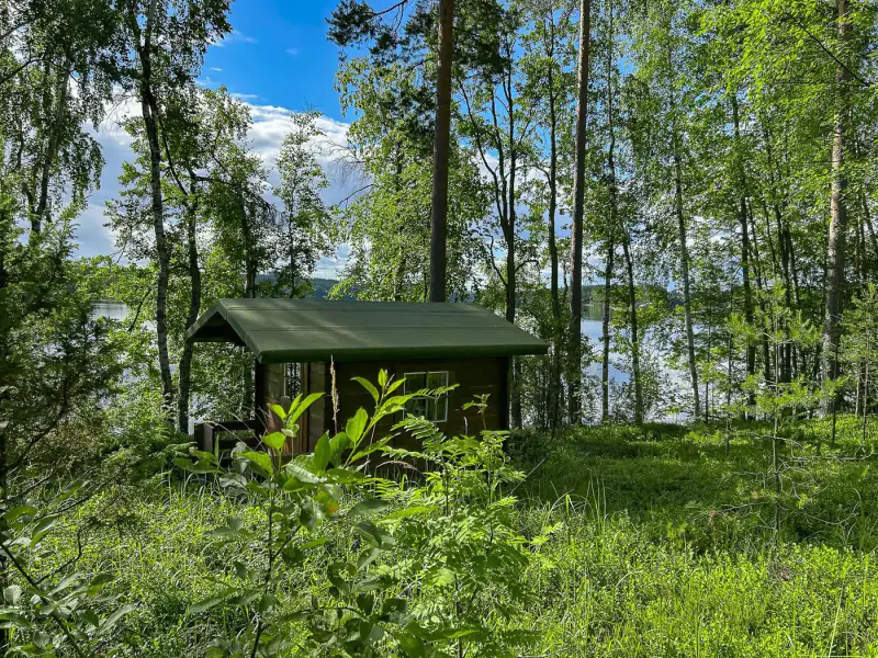 Mökki ~22 m² (1989) + aitta, rive sud Kulkemusjärvi, ~6,29 ha — Sulkava — 11