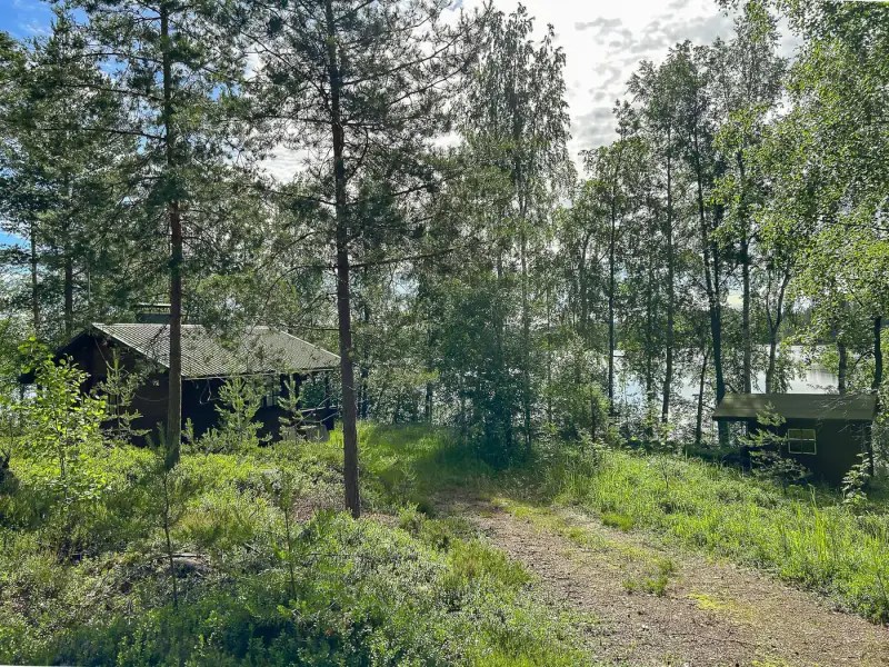 Mökki ~22 m² (1989) + aitta, rive sud Kulkemusjärvi, ~6,29 ha — Sulkava — 9