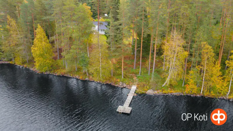 Maison 132 m² (1997/98) + sauna, 8 600 m² et rive ouest sur le Saittajärvi — Lempyy / Suonenjoki — 2