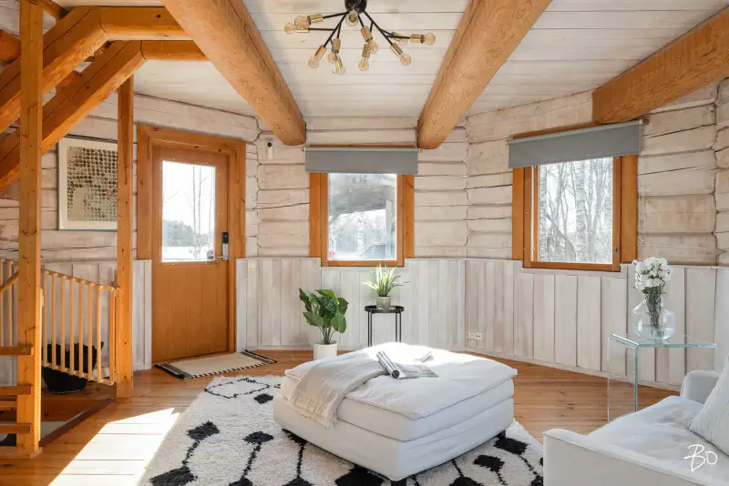 Hirsihuvila ~120 m² (2002) + sauna, 4 788 m², Ala-Vehkajärvi→Päijänne — Skinnarila / Sysmä — 11