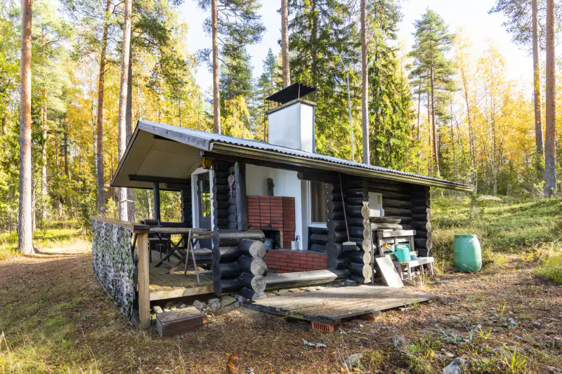Cabane de pêche au bord du Päijänne : sauna de rive + cabane en rondins, ~1 ha et ~50 m de rive privée — Rapala / Sysmä — 9