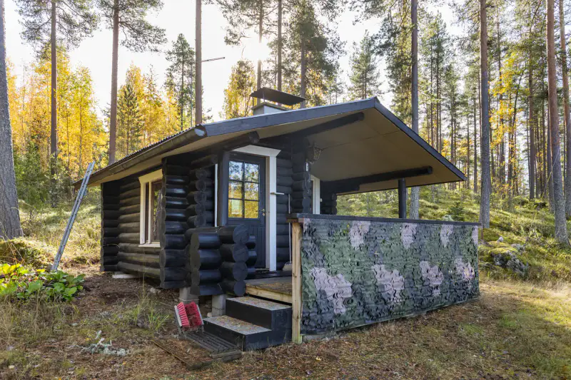 Cabane de pêche au bord du Päijänne : sauna de rive + cabane en rondins, ~1 ha et ~50 m de rive privée — Rapala / Sysmä — 8