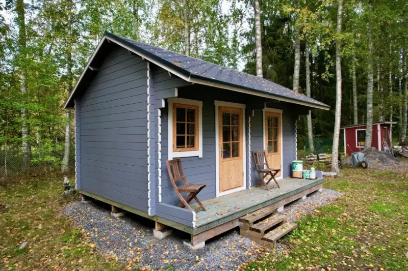 Petit mökki ~20 m² + 2 aittas et sauna à bois, 3 620 m² rive Päijänne — Suopelto / Sysmä — 10