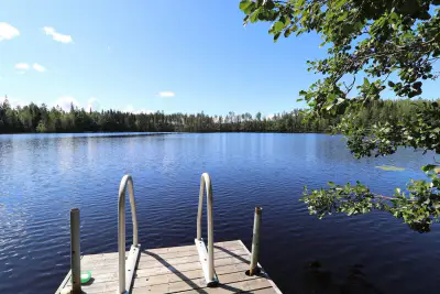 Mökki ~57 m² (2002) + sauna tonneau + grillikota, 3 350 m², Iso Niinilampi — Liikola / Sysmä — 1