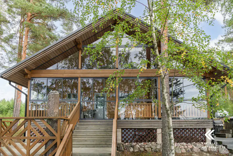Hirsihuvila 60 m², plage sable Suur-Saimaa, 1,05 ha (2 lots) — Taipalsaari — 5
