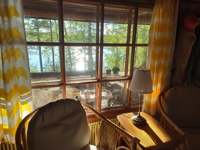 Chalet en rondins ~40 m² (1976) sur île du Grand Saimaa + sauna de rive, 2 000 m² — Suuri-Riehkiö / Taipalsaari — 8