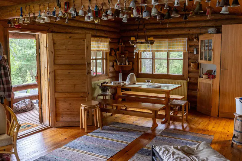 Chalet en rondins ~40 m² (1976) sur île du Grand Saimaa + sauna de rive, 2 000 m² — Suuri-Riehkiö / Taipalsaari — 10
