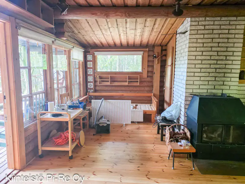 Chalet rondins ~38 m² + sauna de rive, lac Särkijärvi, 3 100 m² — Tammela — 11