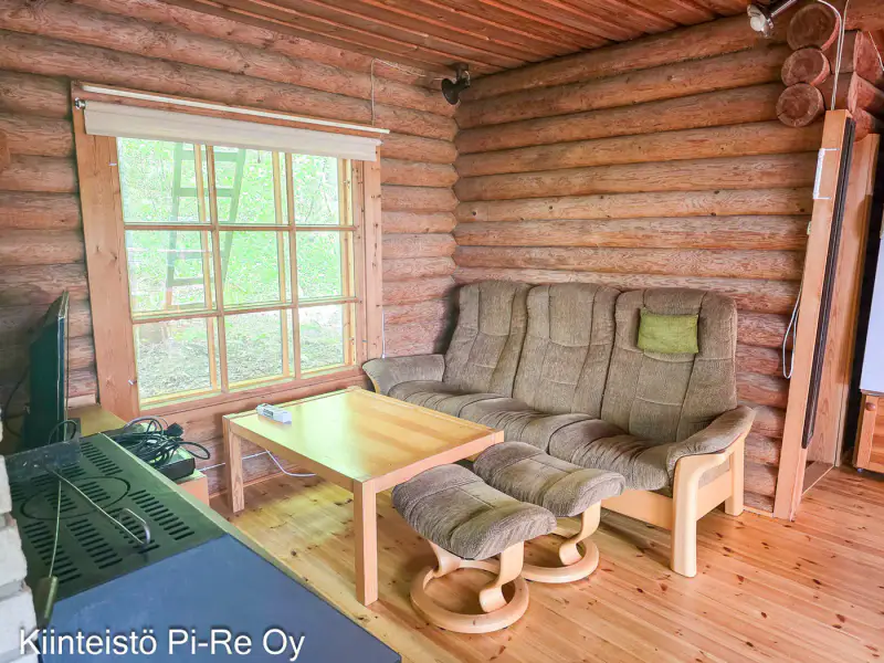 Chalet rondins ~38 m² + sauna de rive, lac Särkijärvi, 3 100 m² — Tammela — 4