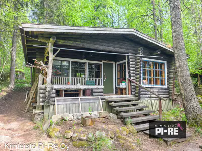 Chalet rondins ~38 m² + sauna de rive, lac Särkijärvi, 3 100 m² — Tammela — 1