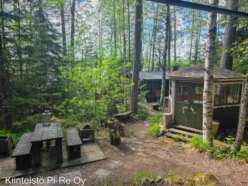 Chalet rondins ~38 m² + sauna de rive, lac Särkijärvi, 3 100 m² — Tammela — 18