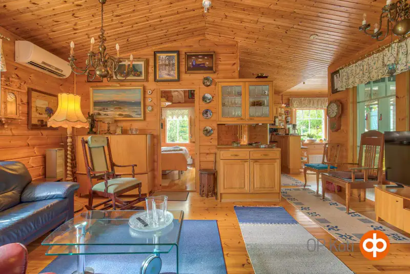 Maison rondins ~70,5 m² (2005) + rantasauna 2003, rive Pyhäjärvi, 3 393 m² — Tammela — 9